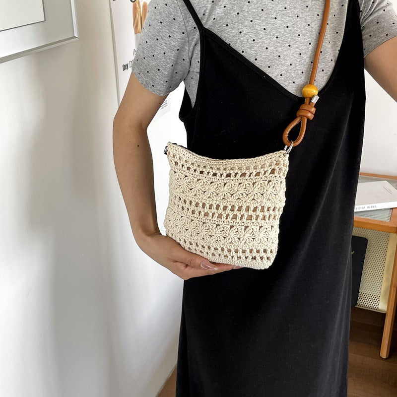 Women crocheted shoulder bag with decorative details-https://detail.1688.com/offer/1052324400056.html-Calm Wears-Khaki-nothing-Calm Wears