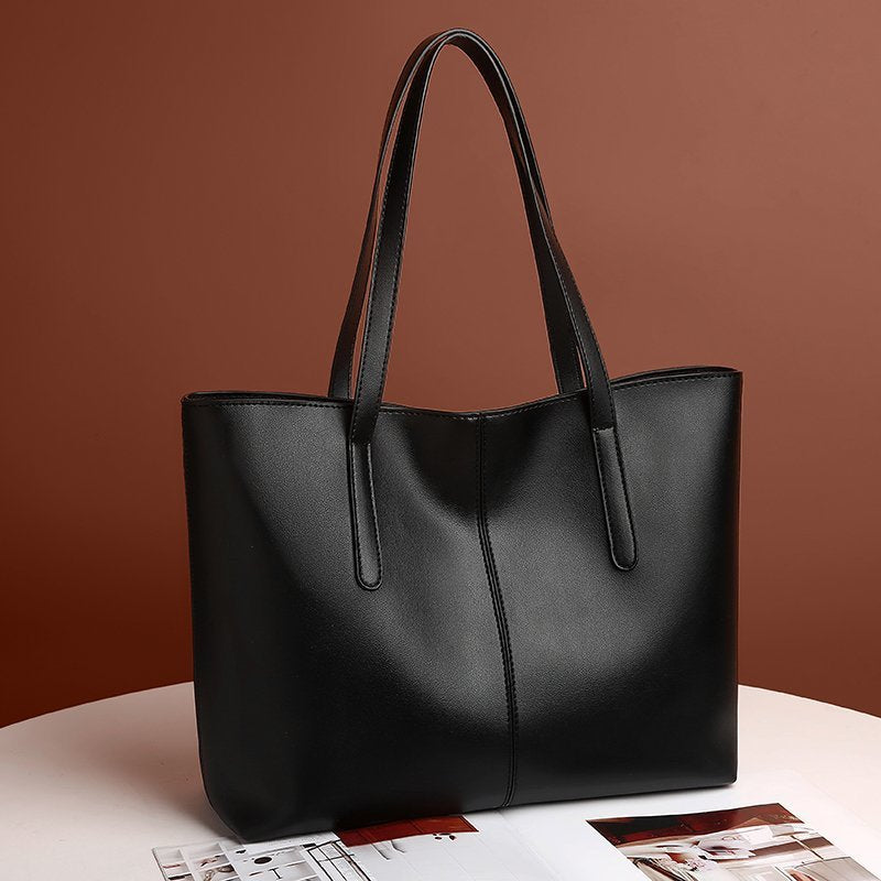Large Leather Tote Bag, Women's Work Bag with Zipper-mayfair ellis20260422-Calm Wears-Rot-Calm Wears