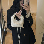 Women's pearl-embellished mini handbag
