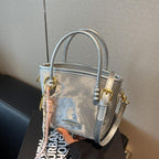 Women's Mini-Shopper Bag with Fashionable Chain Application-https://detail.1688.com/offer/895331662229.html-Calm Wears-Rosa-Size: With pendant-Calm Wears