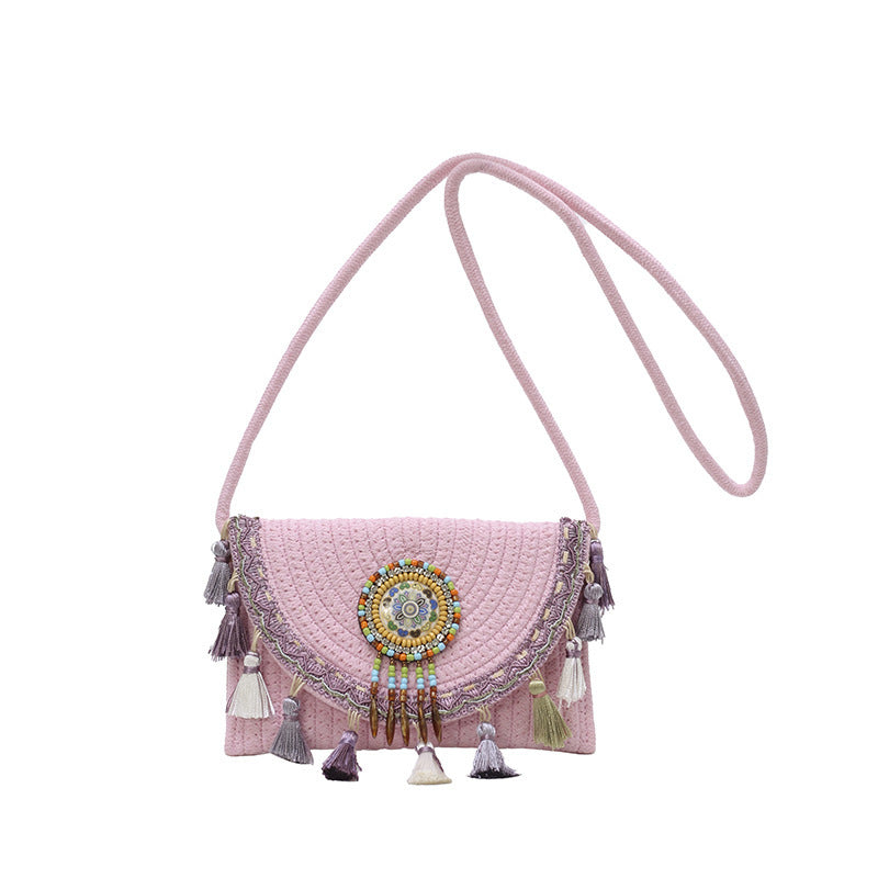 Bohemian-Inspired Handcrafted Beaded Clutch