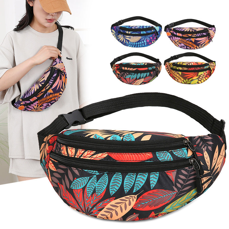 Floral Print Utility Fanny Pack