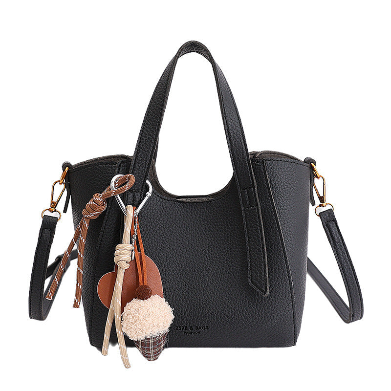 Women's mini handbag in an elegant design with charming pendant-https://detail.1688.com/offer/1008093752563.html-Calm Wears-Black-Size: without pendant-Calm Wears