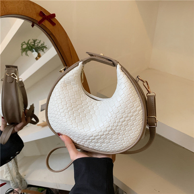 Textured Woven Crossbody Bag