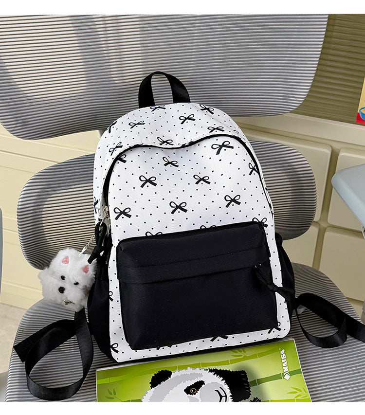 Whimsical Pattern Casual School Backpack-https://detail.1688.com/offer/1059285646697.html-Calm Wears-Black-Calm Wears