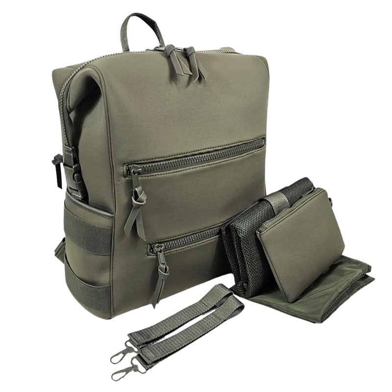 Multifunctional backpack with integrated organization pockets and removable compartment system-https://detail.1688.com/offer/959616943699.html-Calm Wears-Olive green-16*4*16 inch-Calm Wears