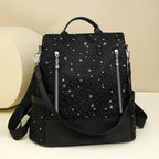 Star Patterned Multi-Pocket Backpack