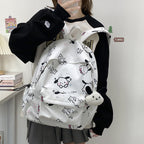 Whimsical Cartoon-Patterned Backpack