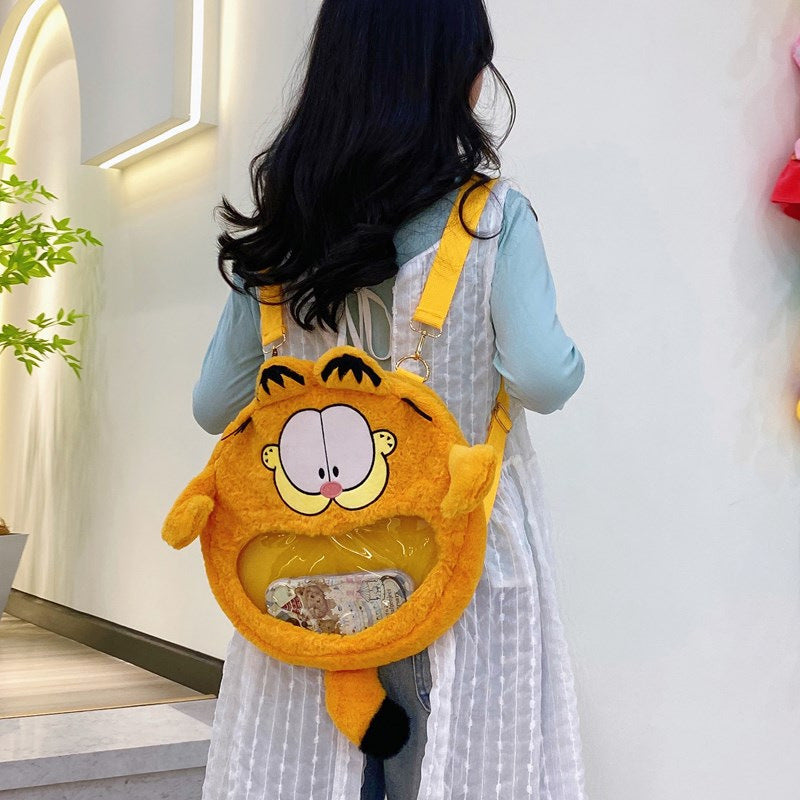 Plush backpack with cute animal face