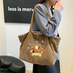 Cotton bag with playful dog motif