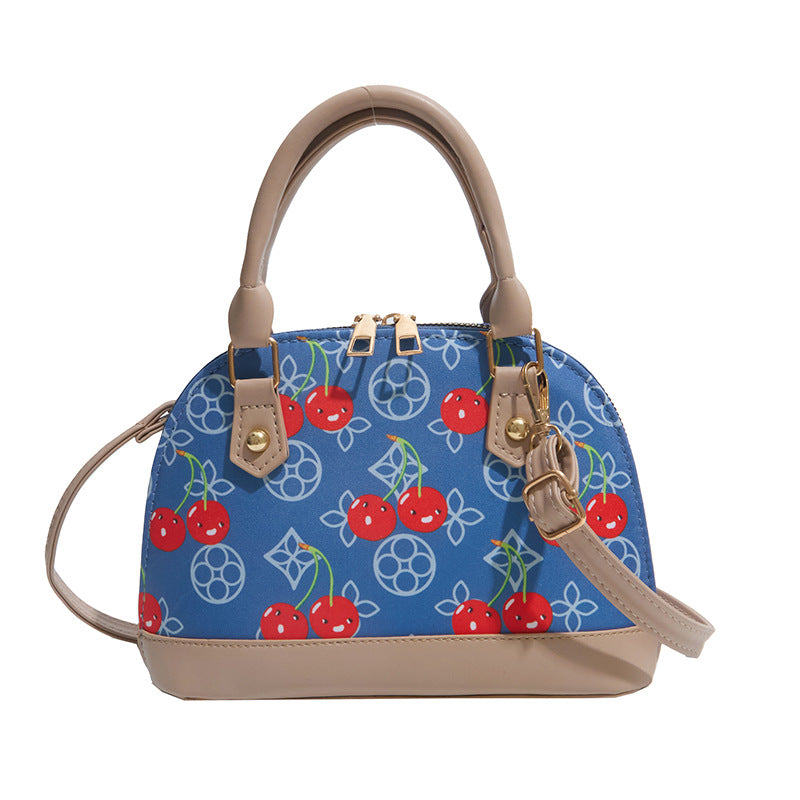 WoEmbroidered Cherry Pattern Handbag