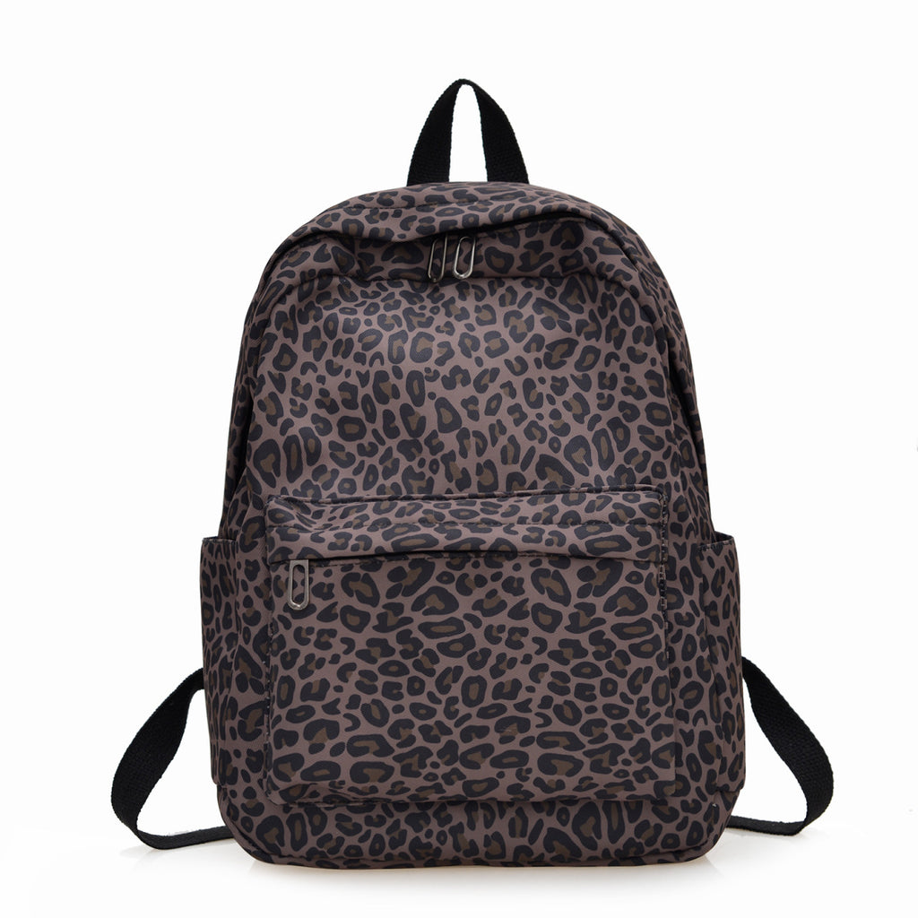 Stylish Backpack in Leopard Print
