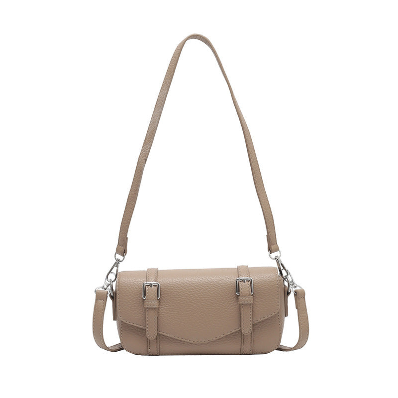 Women's elegant shoulder bag made of textured synthetic leather with adjustable shoulder strap-https://detail.1688.com/offer/1005013698614.html-Calm Wears-Khaki-nothing-Calm Wears