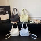 WoStar-Patterned Canvas Hobo Bag