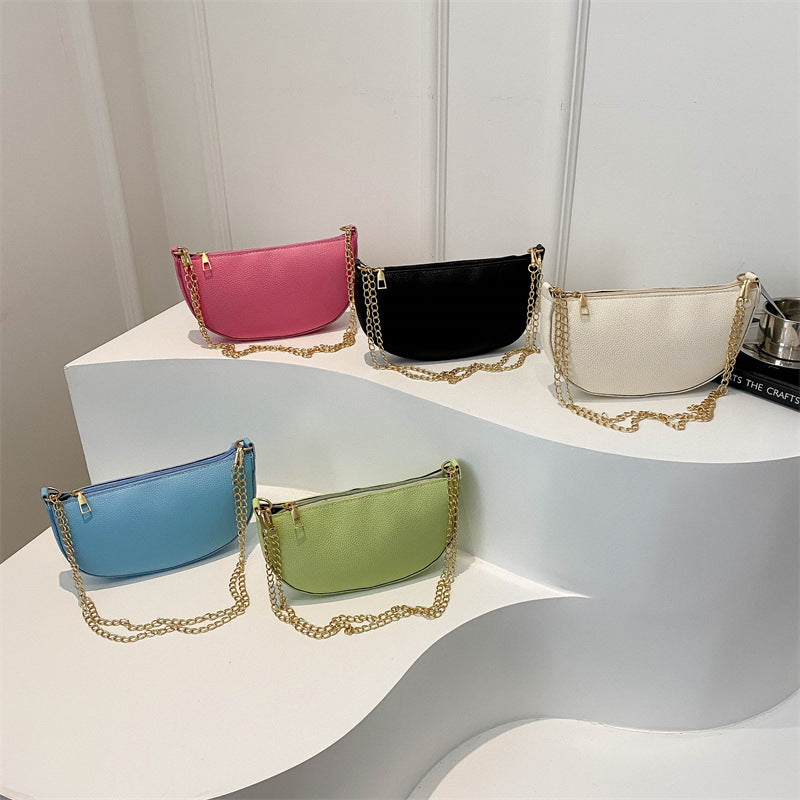 Minimalist Half-Moon Crossbody Bag