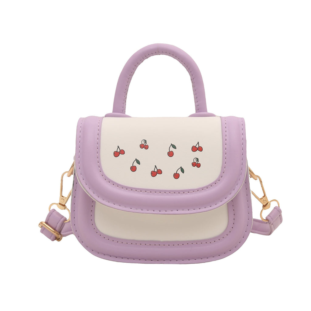 Ladies stylish mini handbag with fruity cherry motif