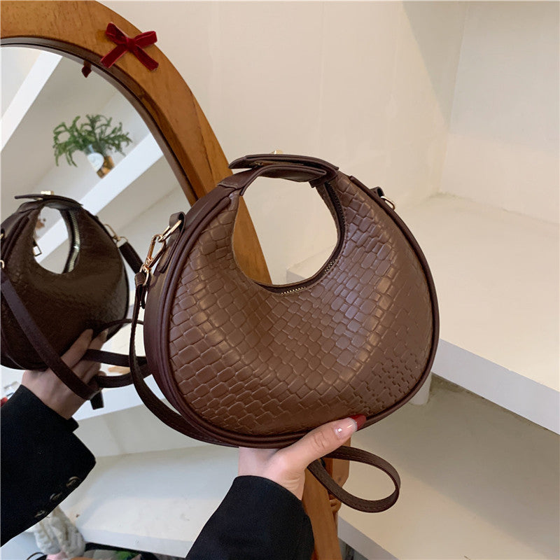 Textured Woven Crossbody Bag