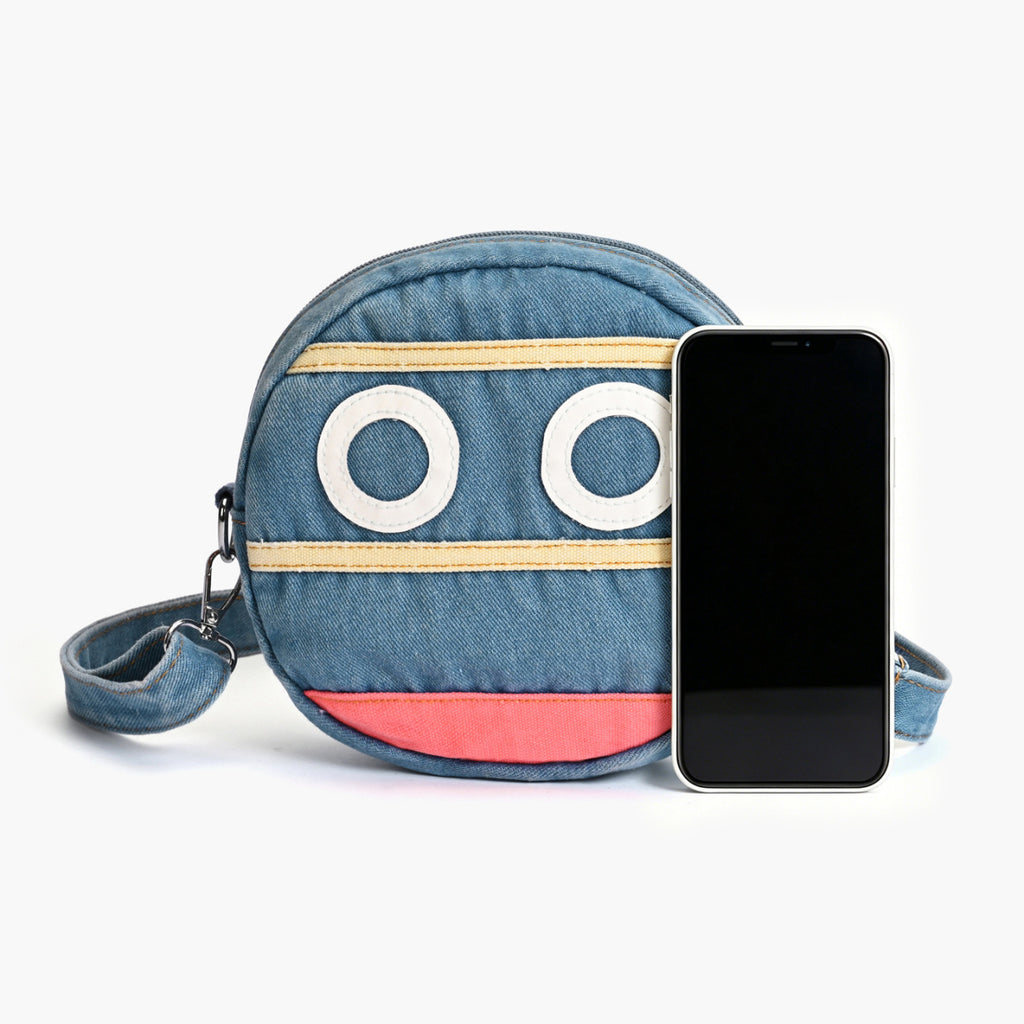Cute Cartoon Face Crossbody Bag Calm Wears