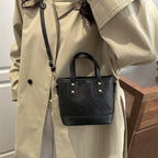 Women's elegant mini bucket bag with detachable shoulder strap