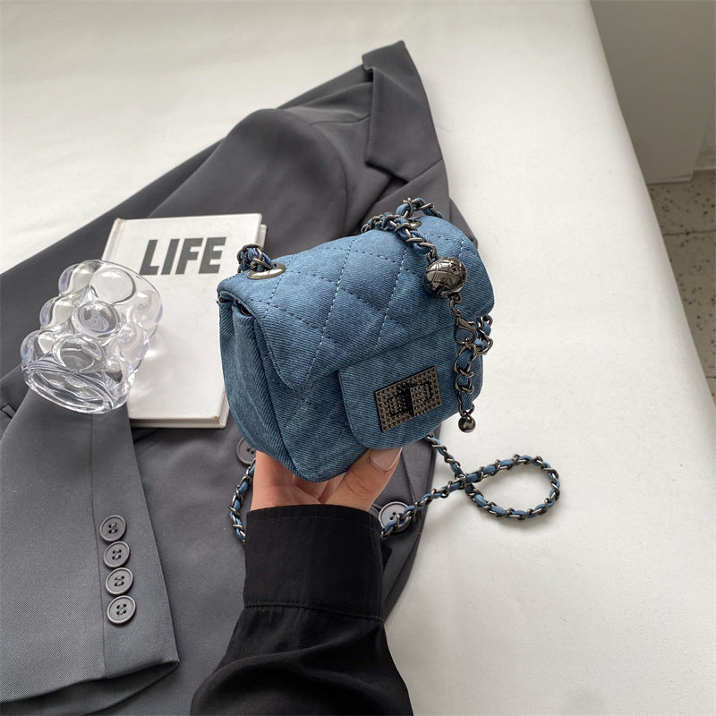 Women's mini handbag with padded design and elegant chain strap-https://detail.1688.com/offer/744502594647.html-Calm Wears-Blue-nothing-Calm Wears