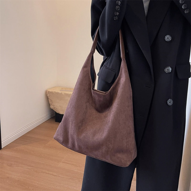 Ladies Suede Shoulder Bag