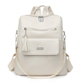 Stylish Multi-Pocket Leather Backpack  1788673935