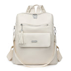 Stylish Multi-Pocket Leather Backpack  1788673935