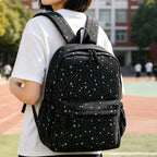 Star-Patterned Academic Backpack
