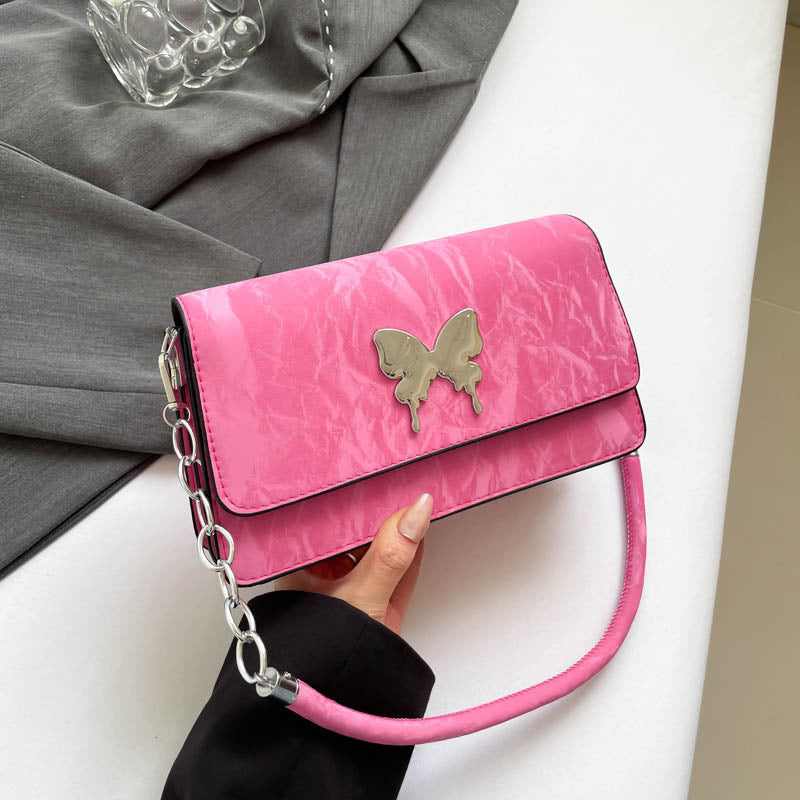 WoChic Designer Handbag with Butterfly Accent