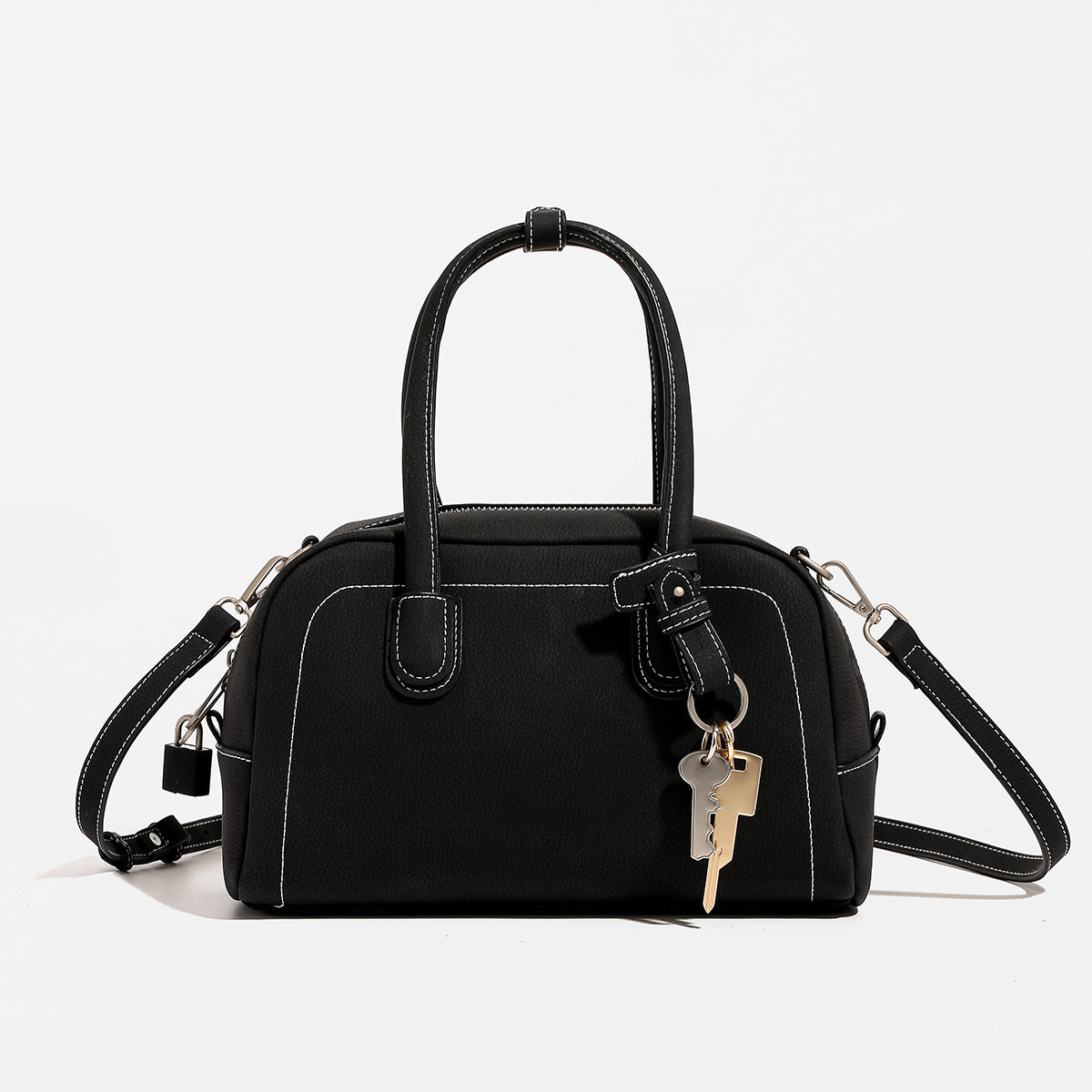Women's handbag with removable and adjustable shoulder strap-https://detail.1688.com/offer/842525915448.html-Calm Wears-Deep Black-nothing-Calm Wears