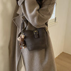 Women Hobo and Mini Handbag Set with Playful Pendant