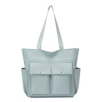 Spacious Dual-Pocket Tote Bag