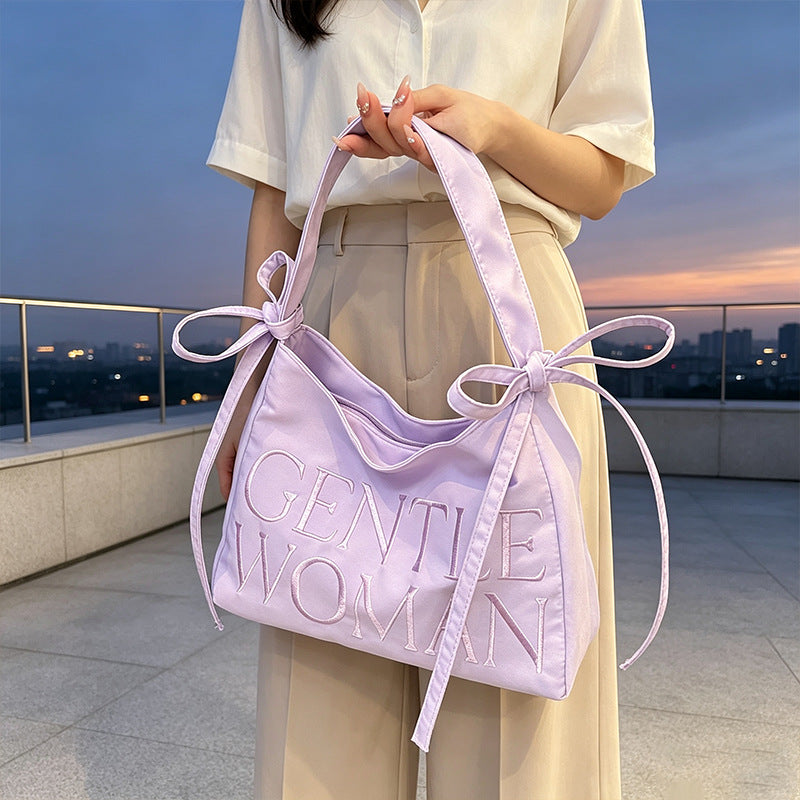 Stylish Satin Bucket Bag