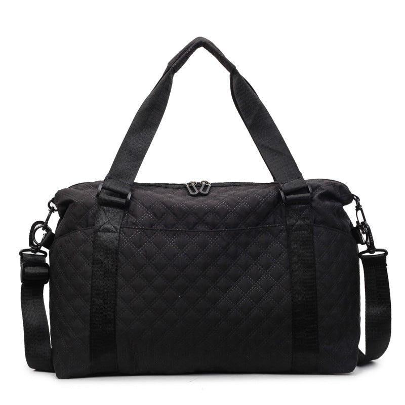 Quilted Fabric Travel Duffle Bag Calm Wears