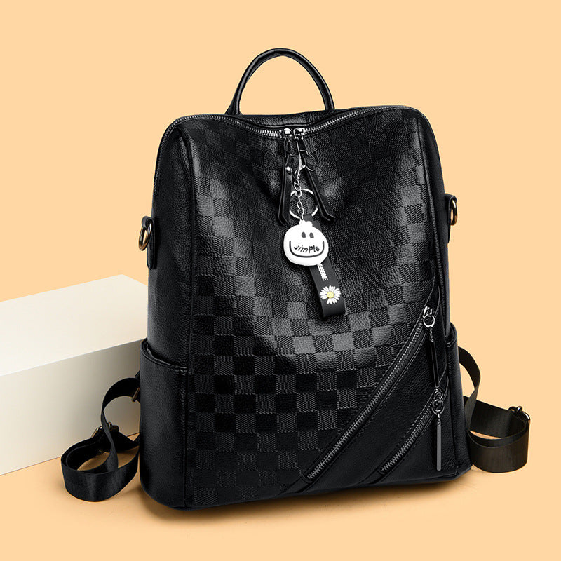 Checkered Pattern Stylish Backpack