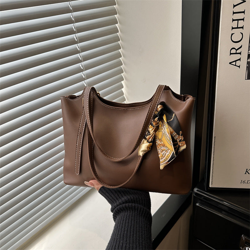 Ladies elegant tote bag with fine carrying strap and fashionable accessories-https://detail.1688.com/offer/1044027845030.html-Calm Wears-Coffee-nothing-Calm Wears