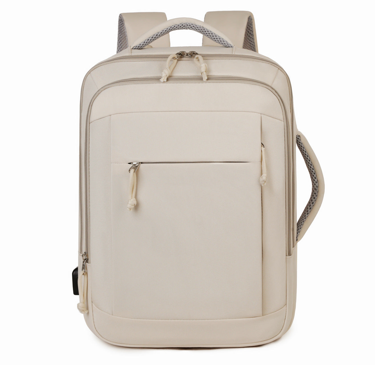 Elegant Laptop Backpack with Versatile Organizational Compartments-https://detail.1688.com/offer/1064872999835.html-Calm Wears-Beige-nan-Calm Wears
