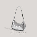 Sleek Metallic Evening Shoulder Bag