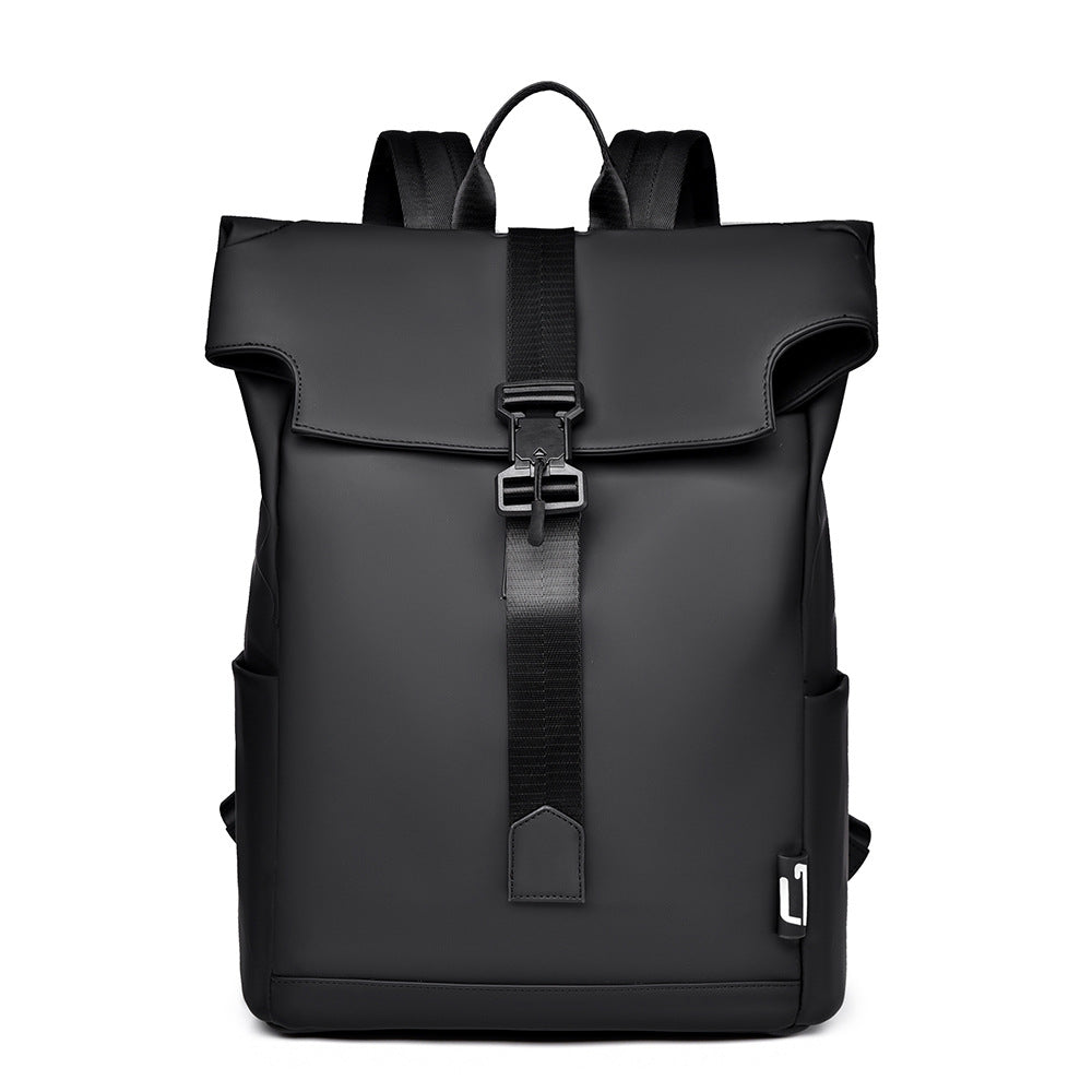 Foldable backpack with waterproof material and minimalist aesthetic
