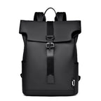 Foldable backpack with waterproof material and minimalist aesthetic