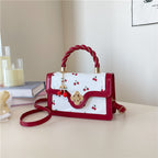 Playful Cherry Print Mini Satchel Handbag