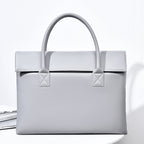 Elegant Structured Leather Office Tote Bag