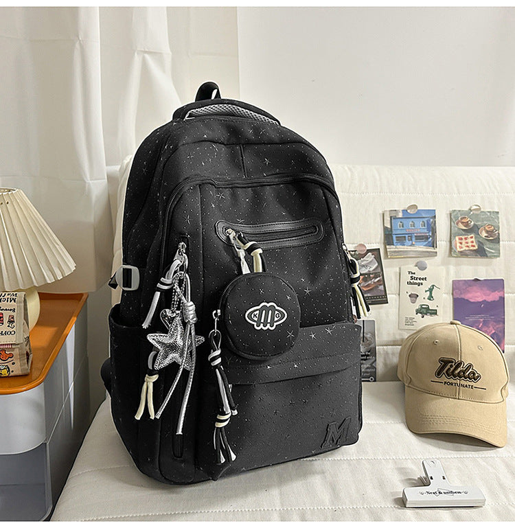 Versatile Multi-Pocket School Backpack-https://detail.1688.com/offer/1048663992443.html-Calm Wears-Black-Calm Wears