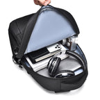 Functional backpack with ergonomic carrying system and multiple pockets