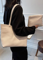 Spacious Women's Shoulder Bag Made of Soft Leather