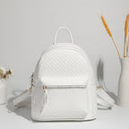 Woven Leather Mini Backpack