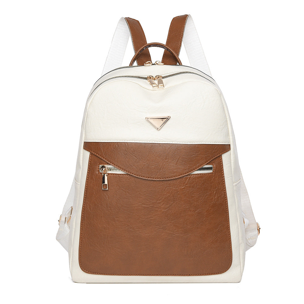 Elegant Faux Leather Backpack Calm Wears