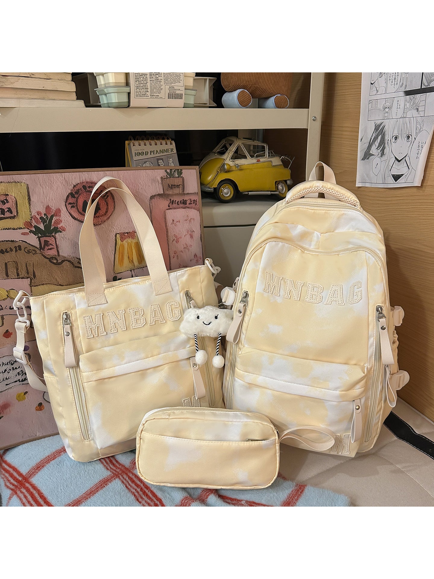 Versatile Travel School Backpack Set-https://detail.1688.com/offer/1001520653389.html-Calm Wears-Yellow-Calm Wears