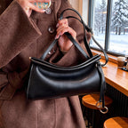 Women's elegant shoulder bag with modern, curved design-https://detail.1688.com/offer/1001779727982.html-Calm Wears-Gray-nothing-Calm Wears