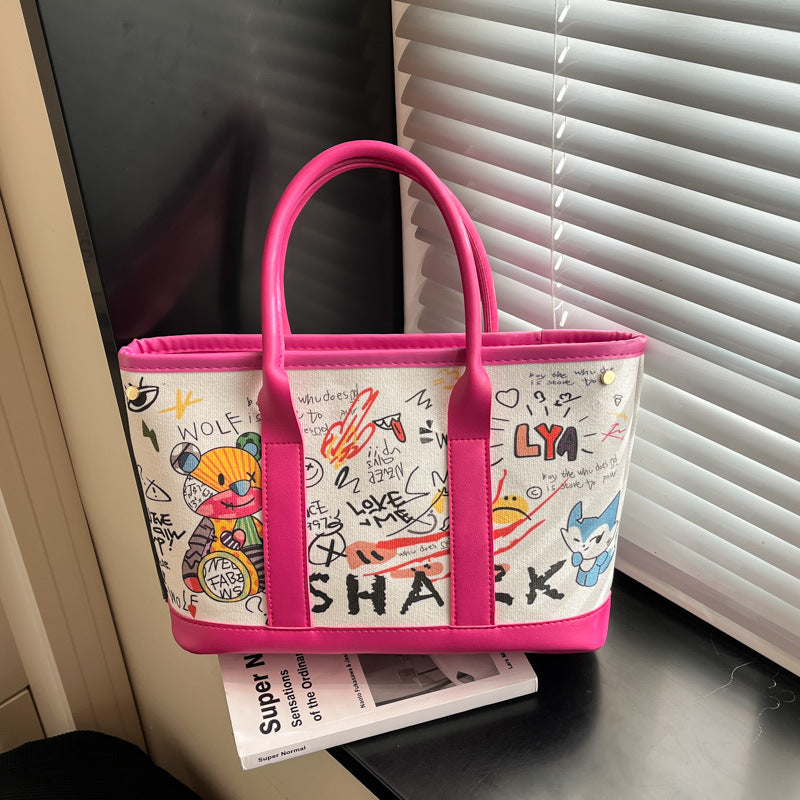 WoPlayful Illustrated Canvas Tote Bag
